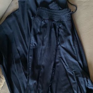 Flared navy blue pants